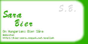 sara bier business card